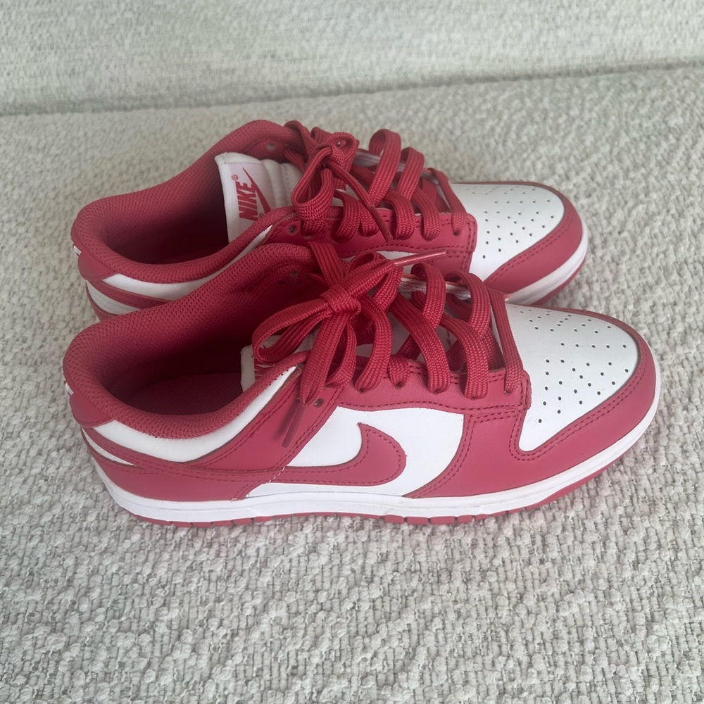 Nike Crimson and White Low-Top Sneakers